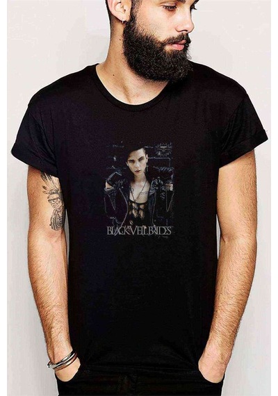Black Veil Brides Andy Rock Baskılı Siyah Erkek Tshirt