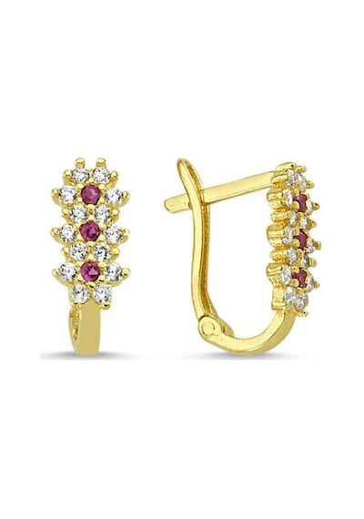 Sembolgold Altın Çocuk Küpe 14 Ayar J Model Taşlı Sg42-70014
