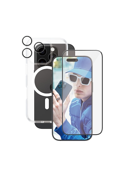Care By Panzerglass Flagship Apple Uyumlu iPhone 16 Pro 3'lü Çerçeve Aparatlı Telefon Koruma Seti