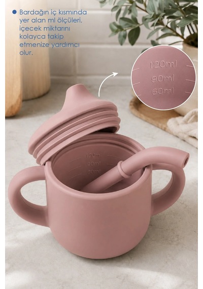 Babyjem Silikon Pipetli Bardak Mocha