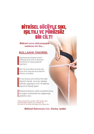 Slim Oil Bitkisel Yağ Karışımı İle Sıkılaştırıcı, Nemlendirici Pürüzsüzleştirici Vücut Bakım Yağı