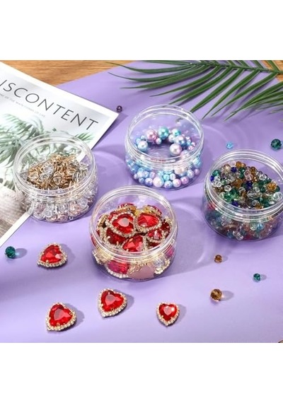 3,8cm 10ml Şeffaf Kapaklı Mini Kavanoz Küçük Takı Ve Mini Eşya Saklama Kutusu 2'li 2.8 L