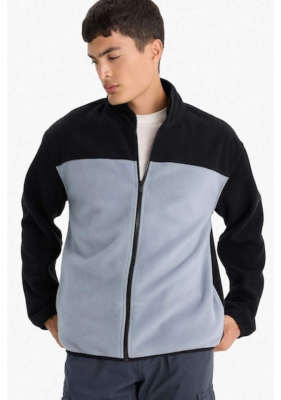 Defacto Relax Fit Yarım Balıkçı Yaka Fermuarlı Polar Hırka F0449ax25aubk81 Siyah-bk81