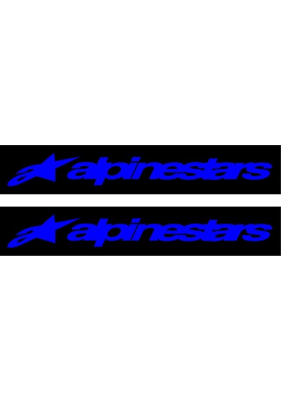 Alpinestars Motorcu Boru Sticker Set Mavi
