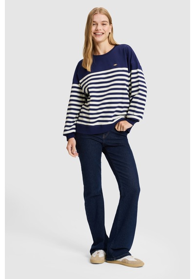 U.S. Polo Assn. Kadın Açık Lacivert Bisiklet Yaka Sweatshirt 50328990-vr059