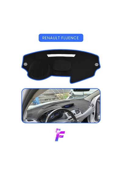 Renault Fluence Araca Özel Torpido Örtüsü Ön Göğüs Kılıfı Tam Koruma Oto Aksesuar A35 Mavi