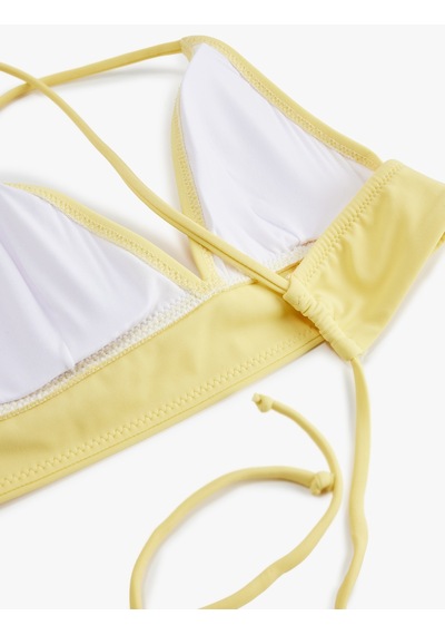 Koton Çapraz Askılı Bralet Bikini Üstü Sarı 6sak10015mm Sarı