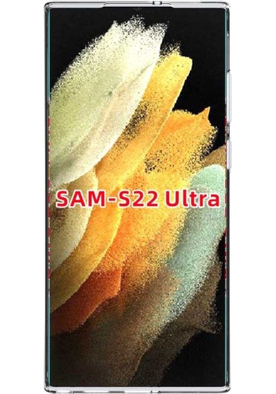 Samsung Uyumlu Galaxy S22 Ultra Kılıf Şeffaf Silikon Hibrit Case Kapak Renksiz
