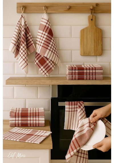 Ayrex 10 Lu Lüks Mutfak Kurulama Bezi Seti 45x65 Cm Table Linen Diğer