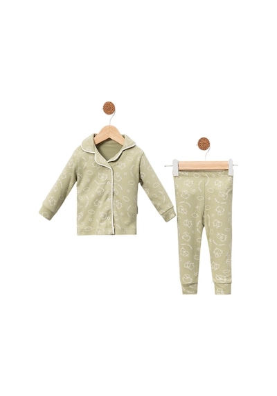 Celira Yeşil Pijama Takımı 6 Ay,9 Ay,12 Ay Erkek Bebek Yeşil