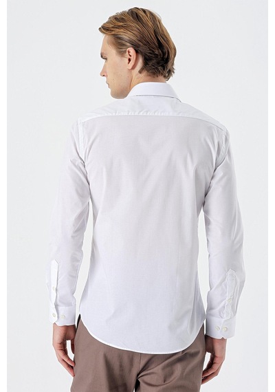İmza Beyaz Uzun Kol Filafil Desen Filafil Sert Yaka Cepsiz Pamuklu Basic Slim Fit Gömlek 1004245008 Beyaz İmza Beyaz Uzun Kol Filafil Desen Filafil Sert Yaka Cepsiz Pamuklu Basic Slim Fit Gömlek 1004245008 Beyaz