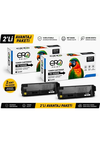 Kyocera Tk-5205k Siyah Uyumlu,  Toner - 2'li  Paket