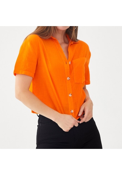 Eylül Moda Kadın Oranj Gömlek Turuncu