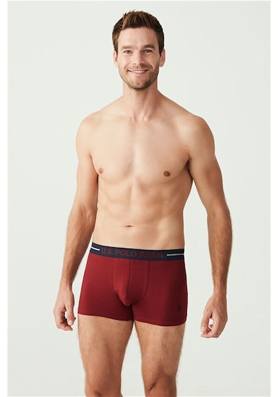 U.S. Polo Assn. U.s Polo Assn. 80328 Erkek 3 Lü Boxer-bordo&lacivert&grmlj.baskılı