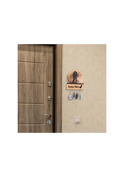 Led Işıklı Pleksi Dolunay Kişiselleştirilebilir Biblo Ametist Öpüşen Sevgili Anahtar Askılığı Sarı - 737347088 Sarı