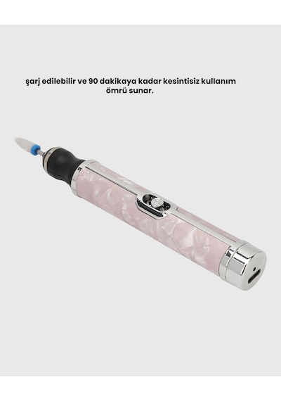 Ergonomik Saplı 20.000 Rpm Hız Kontrollü Manikür Pedikür Makinesi