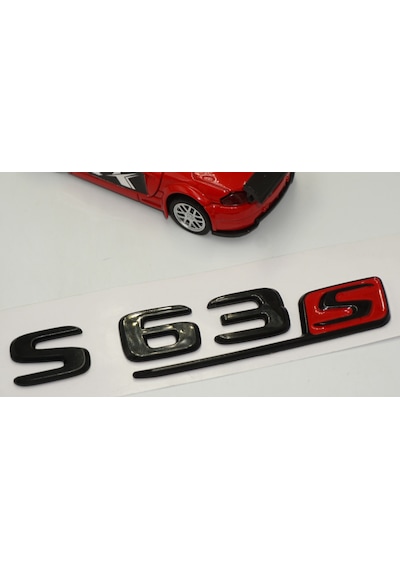 S 63 S Bagaj Parlak Siyah ABS 3M 3D Yazı Logo