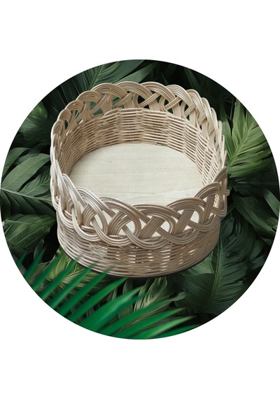 El Yapımı Doğal Rattan Sepet Ekmek Sepeti Meyve Sepeti Rattan0001 Bej