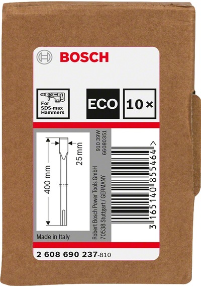Bosch - Sds-max Şaftlı Yassı Keski 400 25 Mm 10'lu Eko