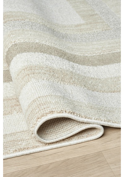 Mariesse Home Wool Serisi Bukleli Yumuşak Dokulu İskandinav Dokuma Halı 1083-krem