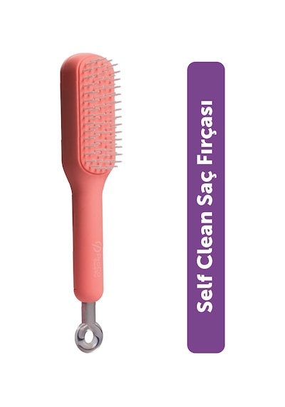 Pro Selfcleanbrush - Saç Açma Tarama Masaj Fırçası- Kendini Temizleyen Saç Fırçası Yavruağzı