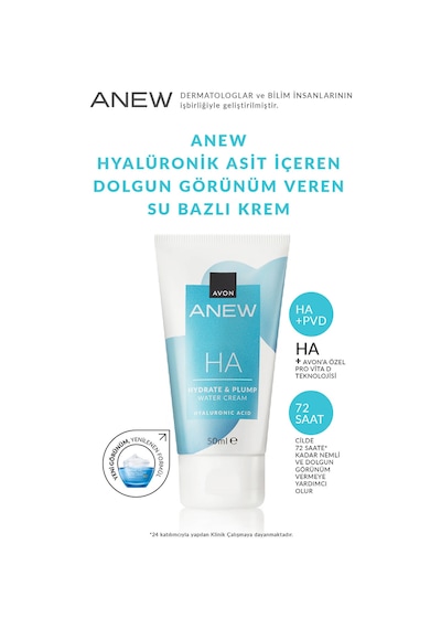 Avon Anew Hyalüronik Asit İçeren Dolgun Görünüm Veren Su Bazlı Krem 2 x 50 ML