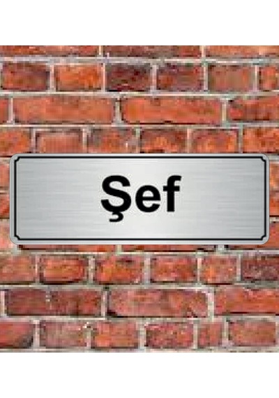 10X20 Cm Şef Yazılı Metal Yönlendirme Levhası