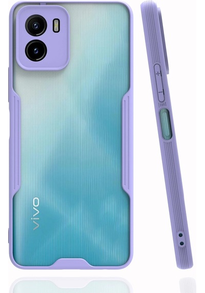 Muratech Newface Vivo Y15s Kılıf Platin Silikon - Lila