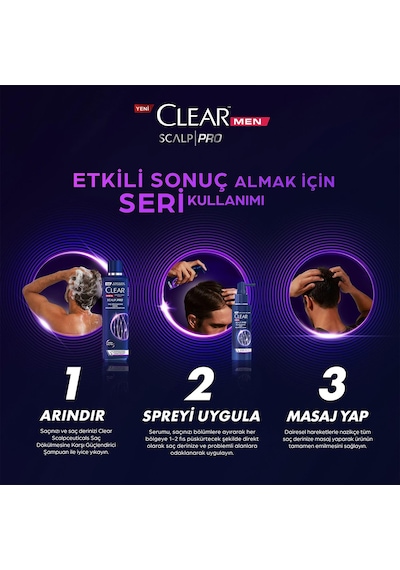 Clear Men Scalp Pro Güçlendirici Şampuan Saç Dökülmesine Ve Kepeğ