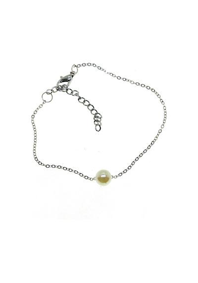 X-Lady Accessories Gümüş Renk Sf Zincir İncili Bijuteri Bileklik - 2873 Çok Renkli