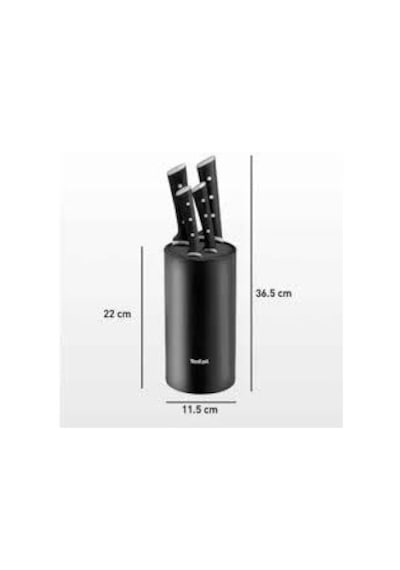 Tefal Ice Force 5 Parça Bıcak Seti Plastik Blok Set 2100132891 Siyah