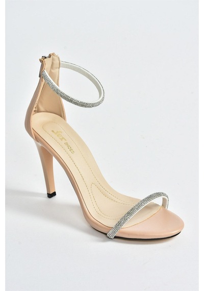 Fox Shoes Ten Tek Bant Taşlı Kadın Ayakkabı M251800009 Ten