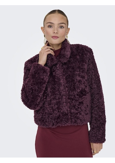 Only Onlgınny Short Teddy Jacket Otw Kadın Kısa Teddy Mont - Sıcak Ve Şık Mor