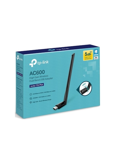 TP-LINK ARCHER T2U PLUS 600MBPS DUAL BAND US   WIRELESS ADAPTÖR
