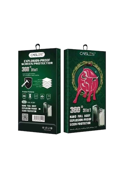 Apple Uyumlu   iPhone 11 Pro Ön-arka-kamera Set Matte Full Body 3in1 Nano Ekran Koruyucu Siyah