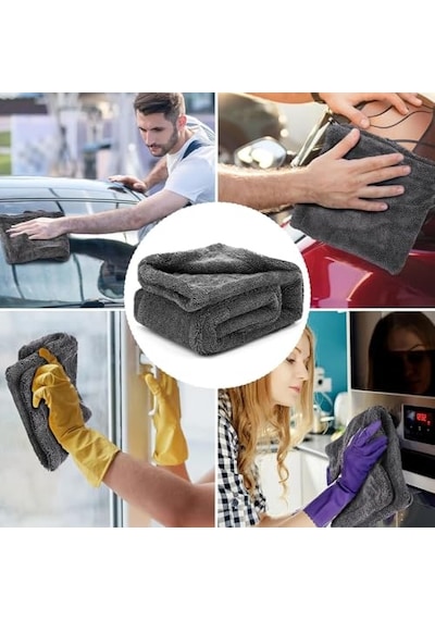 Oto Kurulama Bezi Araç Bez Ve Sünger Mikrofiber Temizleme Yıkama Cam Araba Kurulama Temizlik Silme Bezleri Havlusu Profesyonel Açık Indigo
