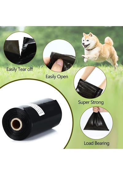 Dağıtıcılı Köpek Kaka Çantası - Sızdırmaz Köpek Çöp Torbaları, Köpekler İçin Kokusuz Kaka Torbaları, 33
