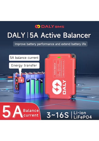 Daly 16s 5a Aktif Balancer Li-ion / Lifepo4 / Lto Hücre Dengeleyici Yüksek Hızlı Equalizer