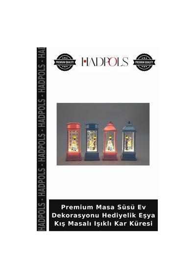 Premium Masa Süsü Ev Dekorasyonu Hediyelik Eşya Kış Masalı Işıklı Kar Küresi