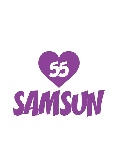 Kalpli 55 Samsun Araba Sticker 17x17 Cm Mor