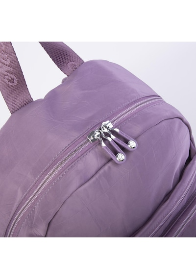 Nas Bag Unisex Büyük Boy Çok Gözlü Su Geçirmez Sırt Çantası Mor