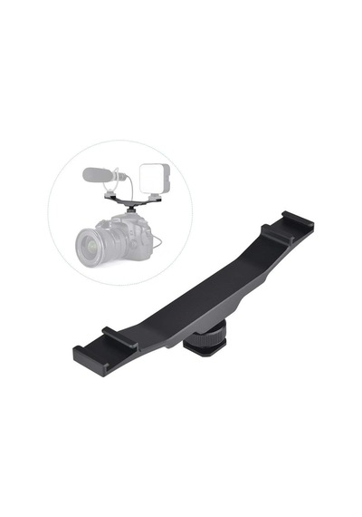 Dslr İçin Flaş Bracket İki Girişli Flaş, Led, Mikrofon Tutucu Çok Renkli