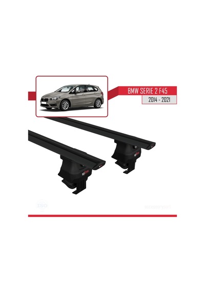 Bmw 2 Serisi F45 Active Tourer 2014-2021 Arası İle Uyumlu Ace-4 Ara Atkı Tavan Barı Siyah