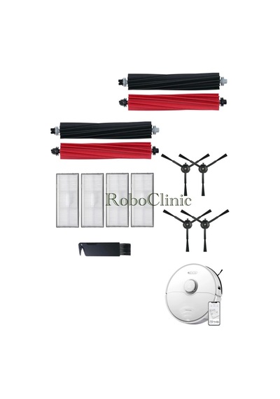 Roborock S8 Sonic Robot Süpürge Uyumlu Ithal Yedek Parçalar Fırça Hepa Filtre Mop Seti-13 Parça