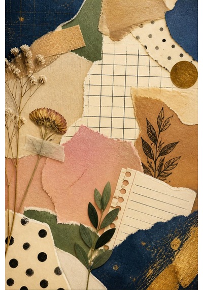 10 Sayfa Vintage Arka Plan Etiketi Vintage Ajanda Scrapbook Journal 0