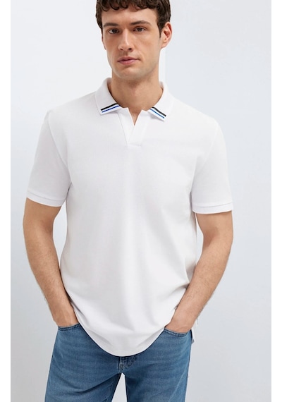 Mavi M0613368-620 Polo Yaka Tişört Erkek Tişort Beyaz