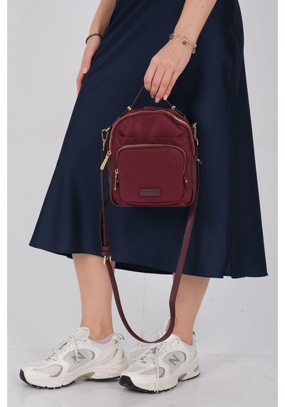 Silver Polo Sp1220 Kadın Çapraz Çanta Saten Bordo-bordo
