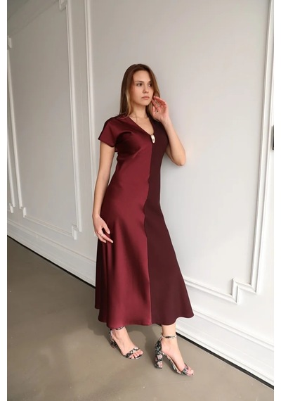 Ayhan Kadın Elbise 26ykrb62255 Bordo