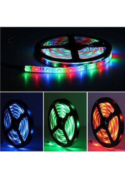 Bolled Adaptör Kumanda Dahil 5m Rgb Şerit Led Seti