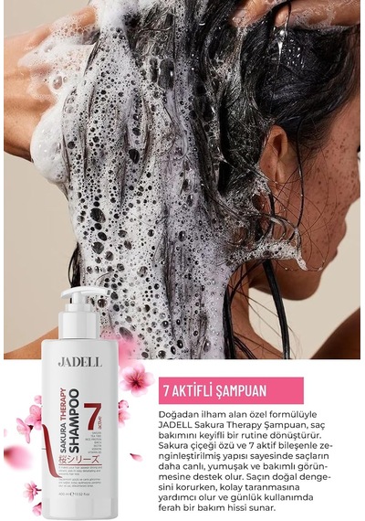 Sakura Therapy Shampoo 7active Sakura Çiçeği, Biotin, Keratin, Vitamin B5 Onarıcı Besleyici Şampuan
